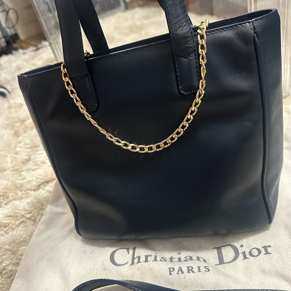 Christian Dior Lady Dior 2 Way Tote Bag Navy - Picture 8 of 14